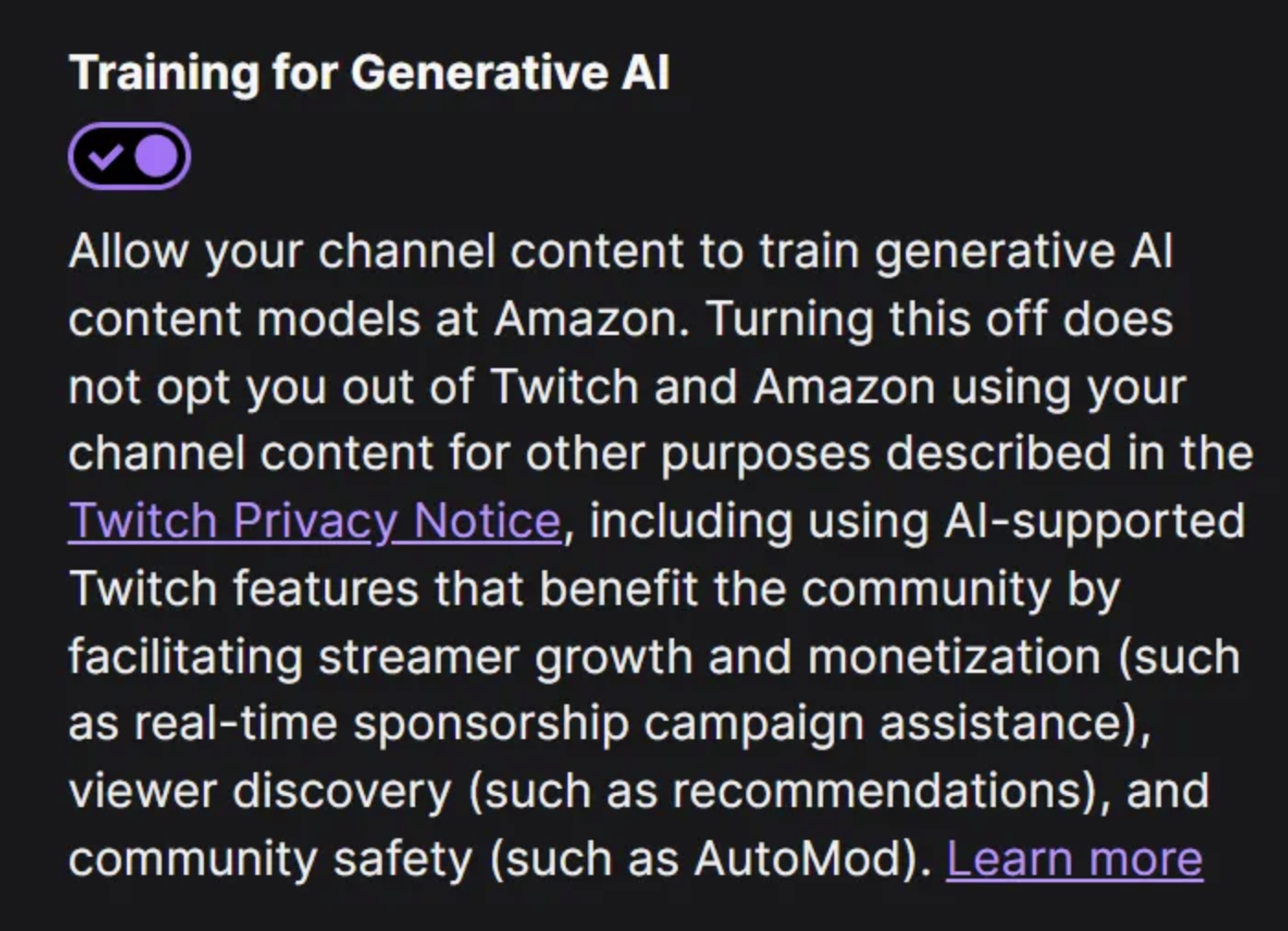 Twitch to allow AI training on creator video by default, opt-out only